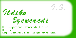 ildiko szemeredi business card