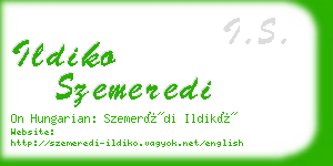 ildiko szemeredi business card